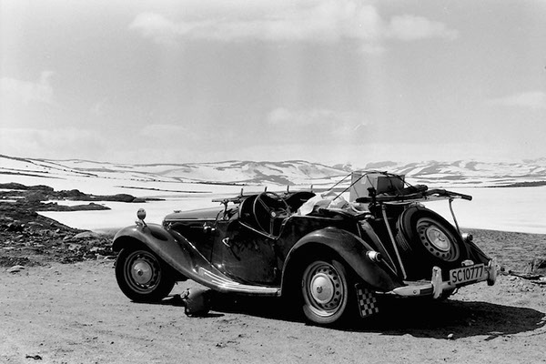MG TF 1954 resting at Hardangervidda, Norway.